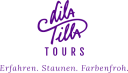Lila Tilla Tours Logo mit Claim